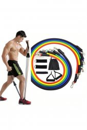 pekial 11 Parça Egzersiz Direnç Lastiği Seti Kapı Arası - 2