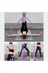 Pilates Bandı Jimnastik Pilates Lastiği 120x15  cm Egzersiz Aerobik Bant 1 Adet Mavi - 2