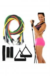 pekial 11 Parça Egzersiz Direnç Lastiği Seti Kapı Arası - 3