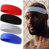SLİPT Sporcu Havlu Kafa Bandı Ter Bandı Headband Tenis Saç Bandı - 1
