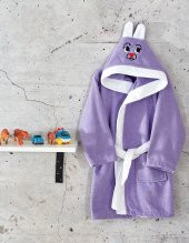 Komfort Home Kapşonlu %100 Pamuklu Çocuk Bornoz - 5