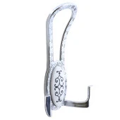 Palmira Portmanto Vestiyer Duvar Askısı Metal Dolap Elbise Askılığı Krom Beyaz Desenli thumbnail 2