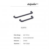 Doğanlar Gusto 192 mm Mobilya Kulp Olifka Mat Siyah - 3