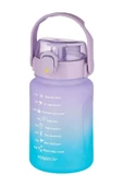 Vagonlide 1000 ml Taşıma Askılı Gradyan Mor Spor Matara - Pipetli ve Geniş Ağızlı - 1