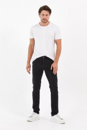 Digital Jeans Örme Hamur Kumaş Dar Kesim Erkek Taşlamalı Füme Renk Kot Pantolon - 1