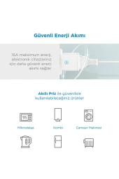 Akıllı Wi-fi Destekli 16a Uzaktan Kontrollü Akım Korumalı Tekli Priz - Uygulama Üzerinden Kontrol - 5