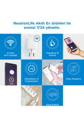 Akıllı Wi-fi Destekli 16a Uzaktan Kontrollü Akım Korumalı Tekli Priz - Uygulama Üzerinden Kontrol - 6