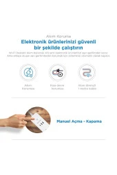 Akıllı Wi-fi Destekli 16a 4'lü Çocuk Kilitli Akım Korumalı Çoklu Priz - Uygulama Üzerinden Kontrol - 5