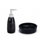 ZBOSP-C299 SIVI SABUNLUK VE SABUNLUK 2 Lİ BANYO SETİSİYAH TAŞLI thumbnail 3