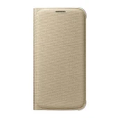 Samsung Galaxy S6 Flip Wallet (Tekstil) Orjinal Altın EF-WG920BFEGWW (Outlet) thumbnail 6