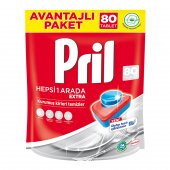 Pril Hepsi Bir Arada Extra Bulaşık Makine Deterjanı 80 Tablet - 1