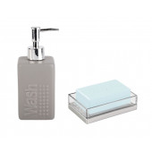 ZBOSP-C307 SIVI SABUNLUK VE SABUNLUK 2 Lİ BANYO SETİGRİ RENKLİ - 1