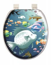 Softy Classic Desenli Yumuşak Klozet Kapağı Beyaz - 1
