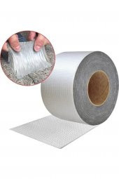 Çamur Bant Su Sızdırmaz aliminyüm izolasyon Tamir Çatlak Boru Bandı Isıya Dayanıklı 3 Metre x 10 cm - 1