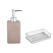 ZBOSP-C313 SIVI SABUNLUK VE SABUNLUK 2 Lİ BANYO SETİAÇIK BEJ thumbnail 2