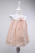 Nakış İşlemeli Bayramlık Kız Bebek Elbise Somon 13108 - 4