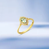 Yeşim Taşlı 14 Ayar Altın Yüzük thumbnail 5