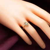 Yeşim Taşlı 14 Ayar Altın Yüzük thumbnail 2