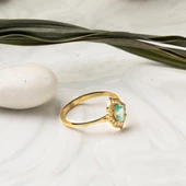 Yeşim Taşlı 14 Ayar Altın Yüzük thumbnail 3