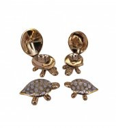 Kaplumbağa 4'lü Set Sedefli Pirinç Biblo thumbnail 4