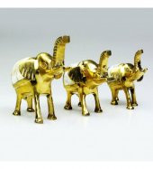 Fil 3'lü Set Sedefli Pirinç Biblo thumbnail 2