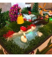 Masal Anlatan Pamuk Prenses ve 7 Cüceler Temalı Teraryum Led Işıklı Gece Lambası - 5