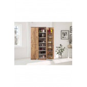 Ceviz Çok Amaçlı 165 Derece Açılabilir 2 Kapaklı Kiler Mutfak Dolabı - 2