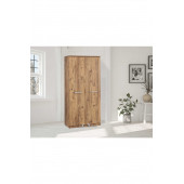 Ceviz Çok Amaçlı 165 Derece Açılabilir 2 Kapaklı Kiler Mutfak Dolabı - 4