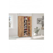 Ceviz Çok Amaçlı 90 Derece Açılabilir 2 Kapaklı Kiler Mutfak Dolabı - 1