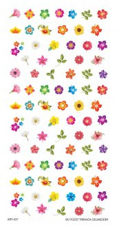 Flower Tırnak Dövmesi, Tırnak Tattoo, Nail Art, Tırnak Sticker thumbnail 2