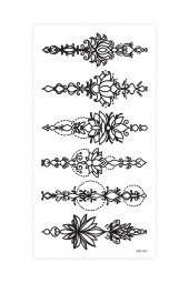 Lotus Geçici Dövme,Geçici Tattoo ,Vücut Dövme,Kol Bilek Dövme,Boyun Dövme,Sırt Dövme - 2