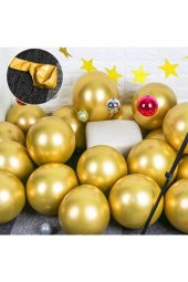 Gold Metalik Sedefli Balon 12" İnç 10 lu Balon - 3