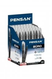 Büro 1mm Uçlu Tükenmez Kalem 50li Paket Siyah - 1