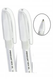 Beyaz Neon Tükenmez Kalem Jel 1.0 Mm (2 Adet) - 1