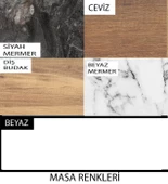 Yanlardan Açılır Yakamoz Masa Antik Çam Topkapı Ayak 6 Adet Bahar Çapraz Sandalye - 4