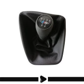 Bmw 3 Serisi E46 için Vites Topuzu 5 İleri Siyah Deri-Noktalı - 1