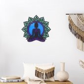 Veraart Epoksili Meditasyon Yoga Buda Figürlü Duvar Dekorlu Gece Lambası 60x65 cm - 10