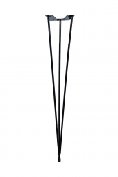 Firkete Tel Sehpa Ayağı Siyah (3 adet - 54 cm.) - 1