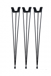 Tel Sehpa Ayağı 9lu (Siyah) (46 cm - 3 adet), (50 cm - 3 adet), (54 cm - 3 adet) - 1