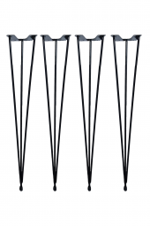 Firkete Tel Sehpa Ayağı (4lü Paket - 50 cm - Siyah Renkli) - 1