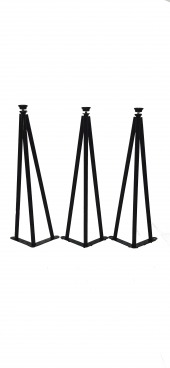Dekoratif Metal Boru Firkete Sehpa Ayağı (41.5 cm - 3 Adet) - 1