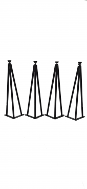 Dekoratif Metal Boru Firkete Sehpa Ayağı (41.5 cm - 4 Adet) - 1