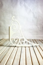 Dekoratif Beyaz Raf Ayağı Tekli - 1