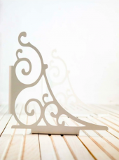 Dekoratif Beyaz Raf Ayağı Seti ( 2 Adet Raf Ayağı + Plastik Dübel + Vida ) thumbnail 1