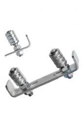 Metal Kısmı Pirinç Renkli Çift Ayarlı Metal Denge Tekerleği-Raylı Kapı - 1