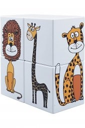 KÜPSS Manyetik Sevimli Hayvanlar Puzzle - 4 Mıknatıslı Küp 8 Yapboz - 1