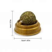 Catnipli Doğal Kedi Yalama Topu 6 Cm Yapışkanlı - 3