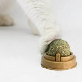 Catnipli Doğal Kedi Yalama Topu 6 Cm Yapışkanlı - 4
