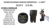 AKÜLÜ BUDAMA MAKASI BATARYASI 32 MM İÇİN UYGUNDUR thumbnail 1