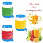 Akordiyonlu Su Sebili Meşrubat İçecek Kabı Bidonu Damacana Katlanabilir Musluklu Körüklü 5.5 Litre Termos Piknik Kamp Mangal - 5